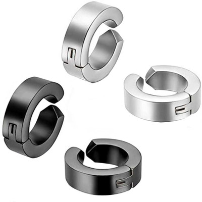 ShopTop Elligator Trendy Unisex Non-Pierced Earrings Stainless Steel Magnetic Earring Stainless Steel Magnetic Earring