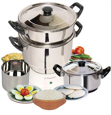 Maestro 110MMC3 Food Steamer(3 L, Silver)