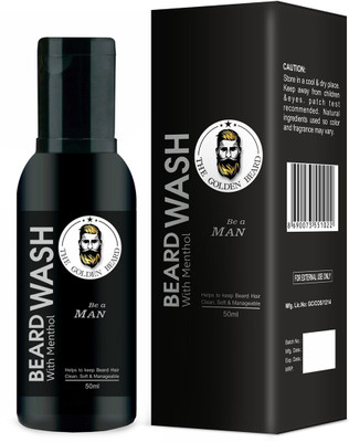 

THE GOLDEN BEARD ,Beard Wash With Menthol, Vitamin -E with Aloevera, Pack of -1, Face Wash(50 ml)