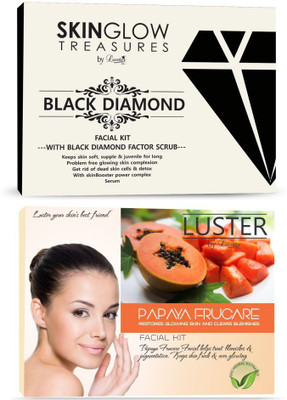 

Luster Black Diamond + Papaya Frucare Facial Kit 570 ml
