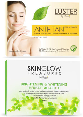

Luster Anti -Tan Soul Radiance + Brightening & Whitening Herbal Facial Kit 570 ml