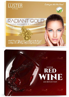 

Luster Radiant Gold + Red Wine Age Reflect Facial Kit 570 ml