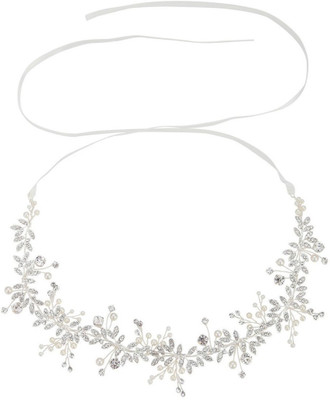 

FAYBOX Handmade Crystal Rhinestones Wedding Head Band Head Band(Gold)