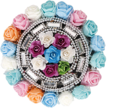 

HONBON Artificial Juda Hair Accessories For Women and Girls with Flower Work Juda For Festives Designer Stone Bridal Wedding party Bun(Multicolor)