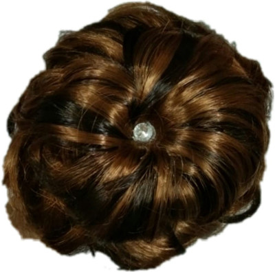 

DYE Women Synthetic Artificial Hair Bride Bun Juda Extention Accessories GOLDEN BROWN Bun(Gold)