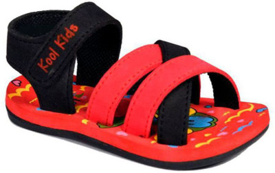 

Bata Boys & Girls Velcro Strappy Sandals(Red