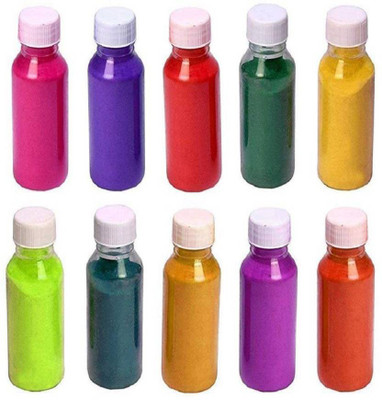 POCKETFRIENDIES Pack of 10 Rangoli Powder(Multicolor)