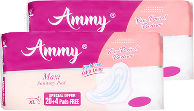

Ammy Maxi Extra Long XL Sanitary Pad(Pack of 48)