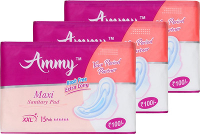 

Ammy Maxi Extra Long XXL Sanitary Pad(Pack of 45)