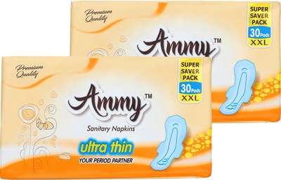 

Ammy Ultra Thin Rash Free XXL Sanitary Pad(Pack of 60)