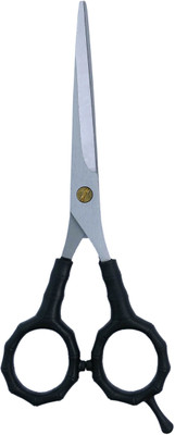 One Personal Care Light Weight Barbers Hair Cutting/Styling Scissors(Set of 1, Black, Silver)