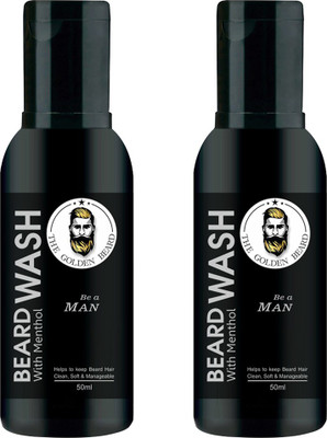 

THE GOLDEN BEARD -Beard Wash (With Aloevera & Menthol) Pack of -2(100 ml)
