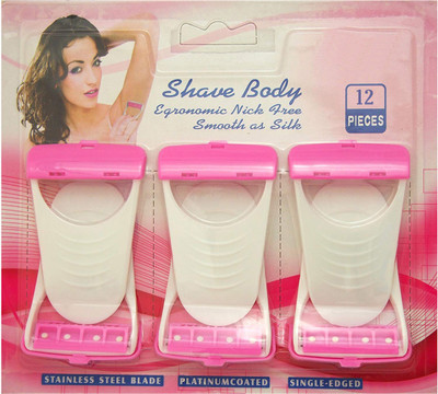 

Miss Doll Pink Razor for women & girls 12 pcs card Blade [Disposable razor](Pack of 12)