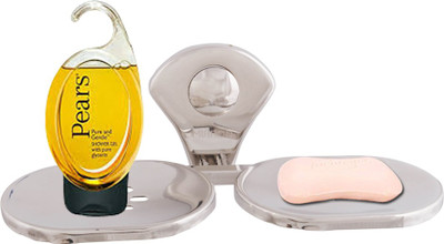 

Mclion Stainless Steel Double Soap Holder,Soap Dish, Soap Case, Soap Stand -Anti Rust-Corrosion Free(Glossy Finish, Grade 202 Stainless Steel)