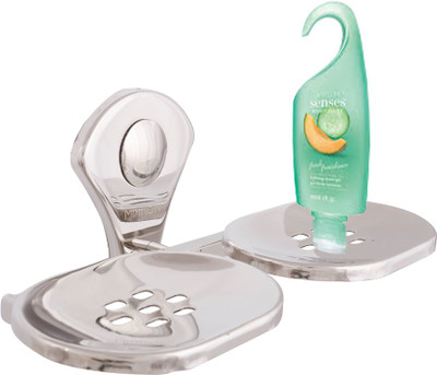 

Mclion Double Soap Dish-Suction, Soap holder, Soap Case, Soap Stand -Anti Rust-Corrosion Free(Glossy Finish, Grade 202 Stainless Steel)