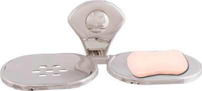 

Mclion Stainless Steel Double Soap Dish,Soap Box, Soap Case, Soap Stand-Anti Rust-Corrosion Free(Glossy Finish, Grade 202 Stainless Steel)