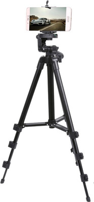 

casadomani Good Quality New 3120 Portable Adjustable Aluminum Lightweight Camera Stand With Stand 3-way 360 degree swivel pan head Fully Flexible Mount Cum Tripod Stand for Digital SLR/DSLR Cameras And Mobile Camera Camcorder Tripod(Black, Supports Up to 