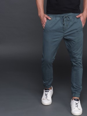 WROGN Regular Fit Men Blue Trousers