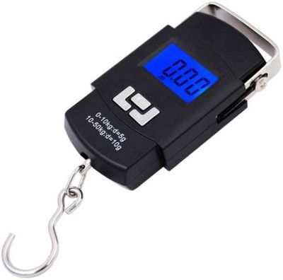 

Gadget Tree Pocket Hanging Luggage Weighing Scale Digital Capacity 50 Kg Hanging Steel Hook Weighing Scale(Black)