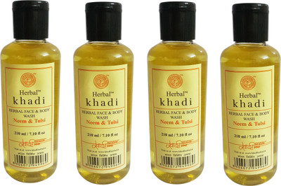 

Herbal Khadi FACE & BODY WASH-NEEM & TULSI(210ml.)(840, Pack of 4)