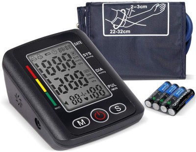 MCP BP 113A talking with backlight Digital BP Blood Pressure Monitor With USB Charging Port Irregular Heartbeat and Pulse Indicator Bp Monitor Bp Monitor(Black)