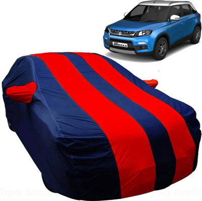 AUTO STAR Car Cover For Maruti Suzuki Vitara Brezza (With Mirror Pockets)(Red, Blue)