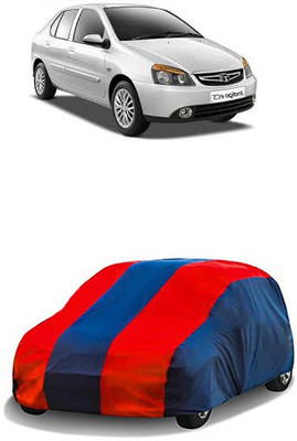 QualityBeast Car Cover For Tata Indigo eCS (Without Mirror Pockets)(Maroon, Blue)