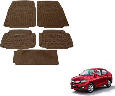 Auto Hub PVC (Polyvinyl Chloride), Plastic Standard Mat For  Honda Amaze(Beige)
