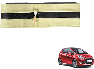 Auto Hub Hand Stiched Steering Cover For Hyundai Santro(Black, Beige, Leatherite)