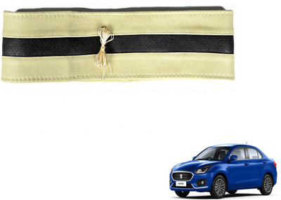 Auto Hub Hand Stiched Steering Cover For Maruti New Dzire(Black, Beige, Leatherite)