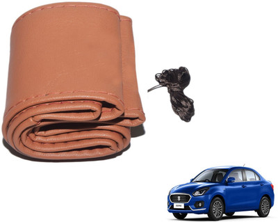 MOCKHE Hand Stiched Steering Cover For Maruti New Dzire(Tan, Leatherite)