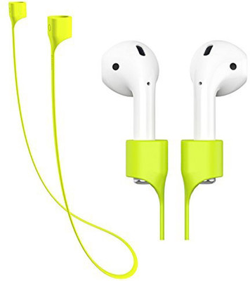 CellFAther Speaker Case Cover for AirPods Strap with Magnetic Adsorption Sport Silicone Anti-Lost Earphone Strap for Apple AirPods(Green, Silicon)