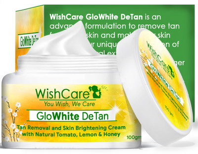

WishCare GloWhite DeTan Tan Removal and Skin Brightening Cream - Enriched with Natural Tomato, Lemon & Honey(100 g)