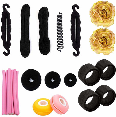 

Majik Combo Of Hair Accessories For Women And Girl, Juda Bun Maker Tools For Personal And Professional Use, Pack Of 1(Set of 25)