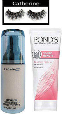 

catherine Eyelashes, Matchmaster Foundation, White Beauty Spot-Less Fairness Face Wash(Set of 3)