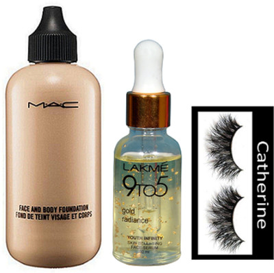 

Catherine Eyelashes, Face And Body Foundation, 9to5 Face Serum(Set of 3)
