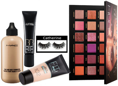 

catherine Eyelashes, Face And Body Foundation, Prep+Primer Bb Beauty Blam Cream, Fit Me Foundation, Eyeshadow Palette(Set of 5)