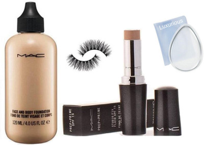 

luxurious silicon puff, face and body foundation , stick concealer, eyelashes(Set of 4)