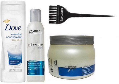 

luxurious Hair Brush & Professional Xtenso care Shampoo, Hair Spa & Essential Nourishment Body Lotion(Set of 4)