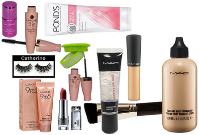 

catherine Eyelashes, Face And Body Foundation, Infallible Mattifying Base Primer, Makeup Brush, Nail paint Remover, Waterproof Mascara And Eyeliner, Mirror Nail Paint, Enrich Lipstick, Mousse, White Beauty Spot-Less Fairness Face Wash, Mineralize Conceale
