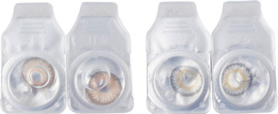 

Drr teleservices Zero power monthly eye contact lense Monthly Contact Lens(0, Grey, Hazal, Pack of 2)