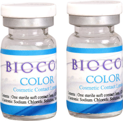 biocon yearly color contact lenses Yearly Contact Lens(-1.00, Grey, Pack of 2)