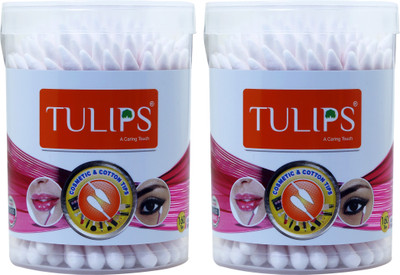 

Tulips 80 Cosmetic Cotton Tips in a Jar(2 Units)