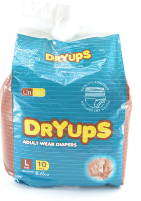 

Dryups Unisex Adult Diapers - L(10 Pieces)