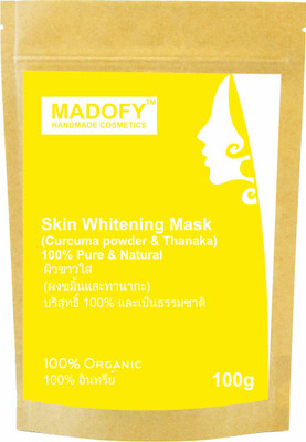 

MADOFY Skin Whitening Mask (Curcuma & Thanaka Powder) 100 gm(100 g)