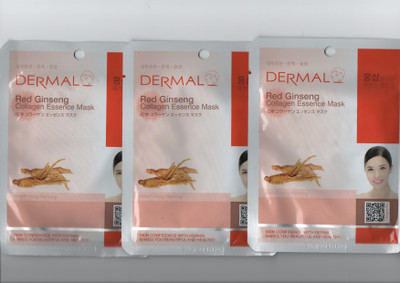 

Dermal Red Ginseng Collagen Essence Mask Pack of 3(80 g)