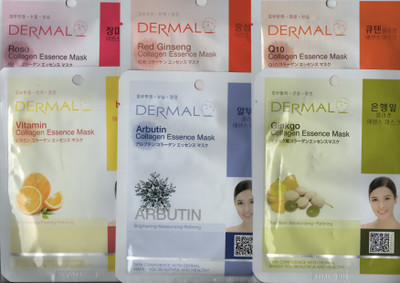 

Dermal Rose,Arbutin,Vitamin,Ginkgo,Q10,Red Ginsing Pack of 6 Different Flavor(125 g)