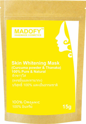 

MADOFY Skin Whitening Mask (Curcuma & Thanaka Powder) 15 gm(15 g)