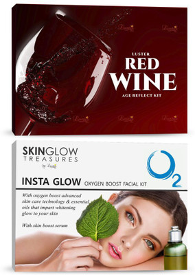 

Luster Red Wine Age Reflect + Insta Glow Oxygen Boost Facial Kit 620 ml