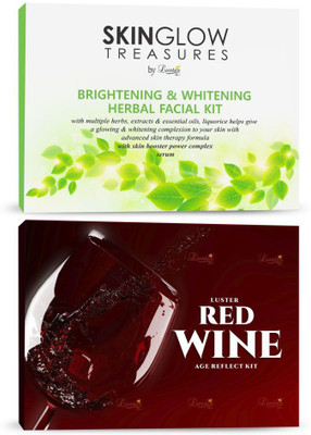 

Luster Brightening & Whitening Herbal + Red Wine Age Reflect Facial Kit 620 ml